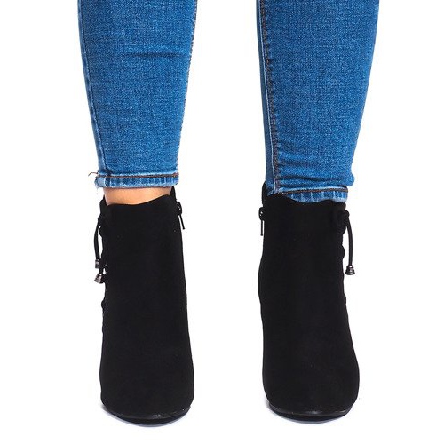 Botas de camurça em barra 66-98 preta preto 2