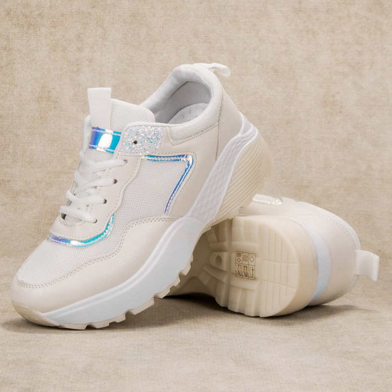 SHELOVET Tênis com cordões branco 1