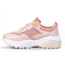 SHELOVET Tênis com cordões rosa 1