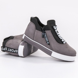 SHELOVET Sapatos femininos elegantes preto cinza 1