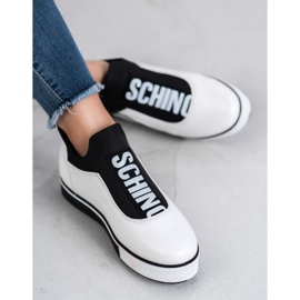 SHELOVET Sapatos femininos elegantes branco preto 1