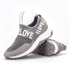 SHELOVET Sapatos de camurça deslizantes cinza 2