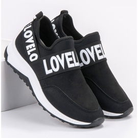 SHELOVET Sapatos de camurça deslizantes preto 1