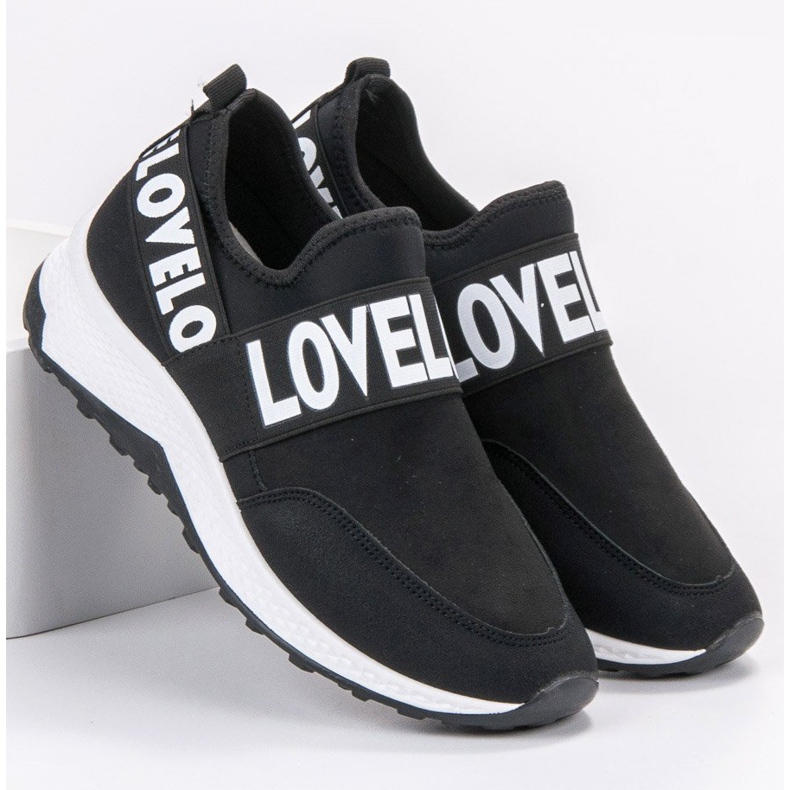 SHELOVET Sapatos de camurça deslizantes preto 1