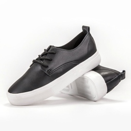 Seastar Sapatos de couro ecológico preto 2