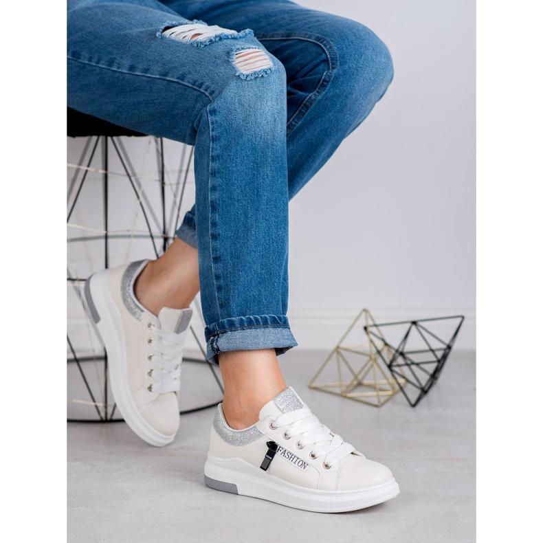 SHELOVET Calçados esportivos da moda branco 1