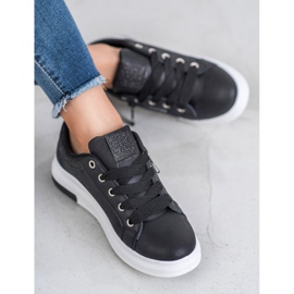 SHELOVET Calçados esportivos da moda preto 2