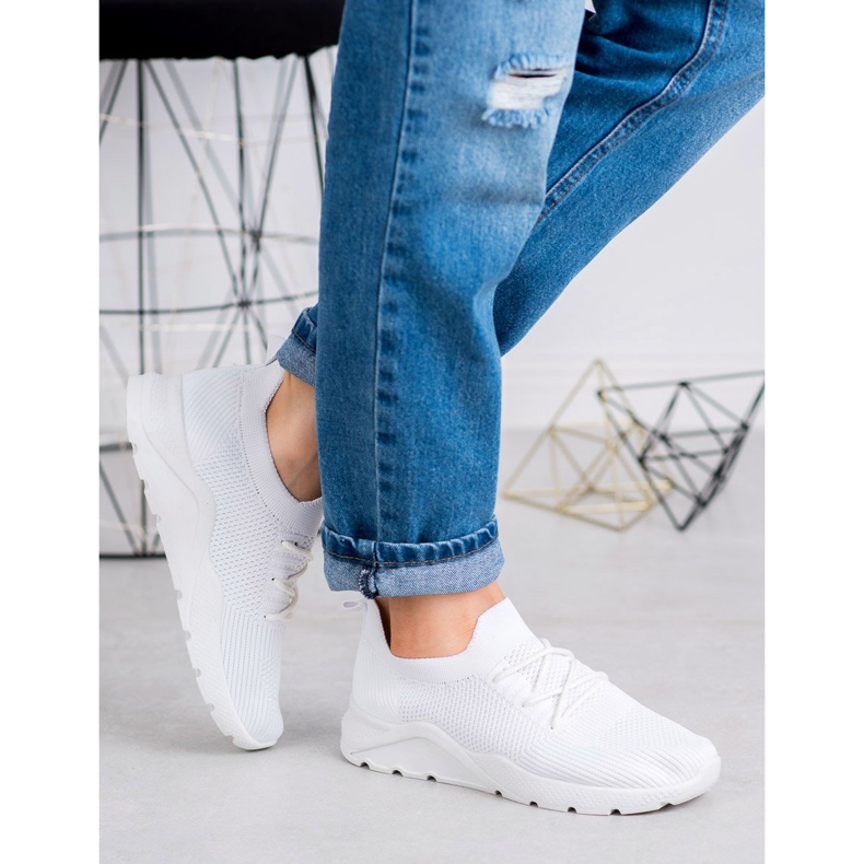 SHELOVET Calçados Esportivos Slip-on branco 2