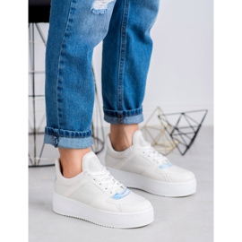 Ideal Shoes Tênis Com Brilho branco 2