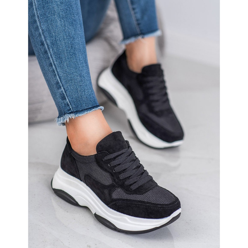 Ideal Shoes Tênis preto claro 2