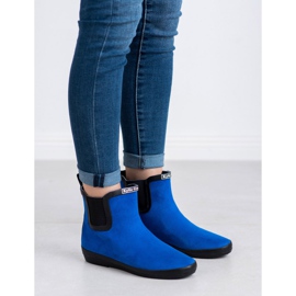 Kylie Galochas de camurça feminina azul 2