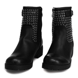 Botas motorizadas com tachas 1639 pretas preto 1