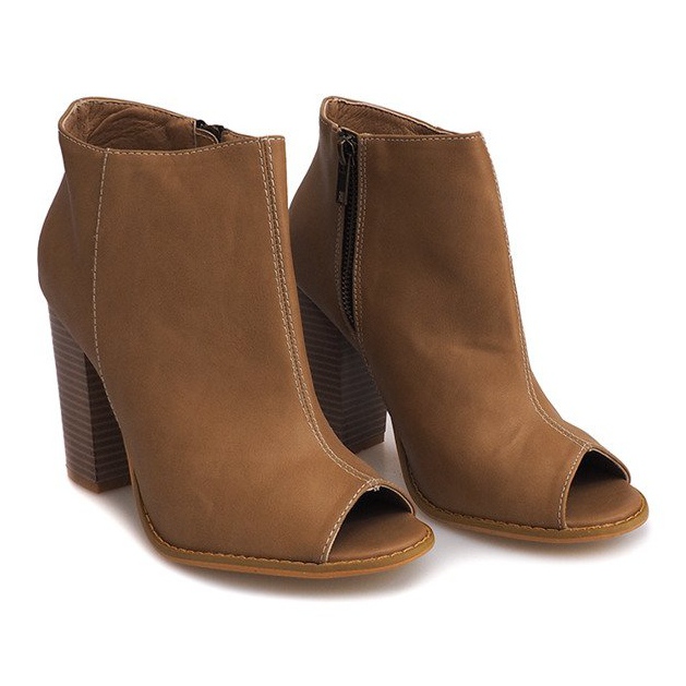 Botas abertas em um bar Sarah Beige bege 1 Botas abertas em um bar Sarah Beige bege 1