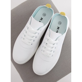 Tênis feminino branco e amarelo CL33315 Amarelo 1
