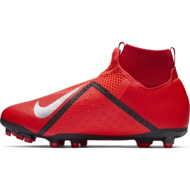 Chuteiras Nike Phantom Vsn Academy Df FG / MG Jr AO3287-600 vermelho vermelho 2