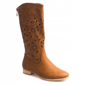 Botas Openwork TLT1301 Camel castanho 1