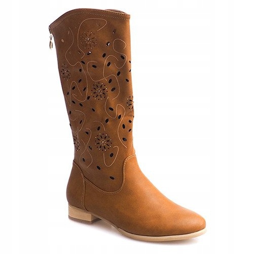 Botas Openwork TLT1301 Camel marrom 1