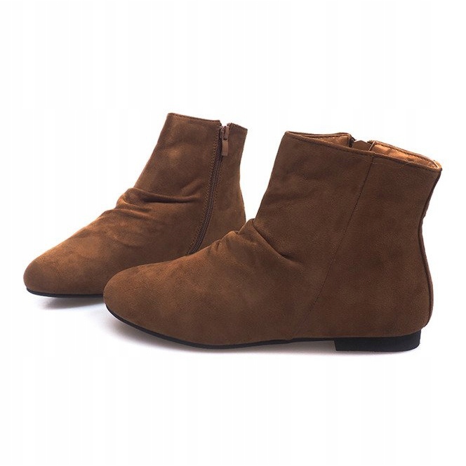 Botas de camurça botas Chelsea 7-121 Camel marrom 1