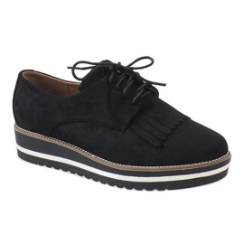 Sapatos pretos com cordões A510-2 1 Sapatos pretos com cordões A510-2 1