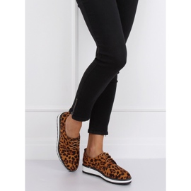 Mocassins femininos leopardo C-7225 Leopard Print marrom 2
