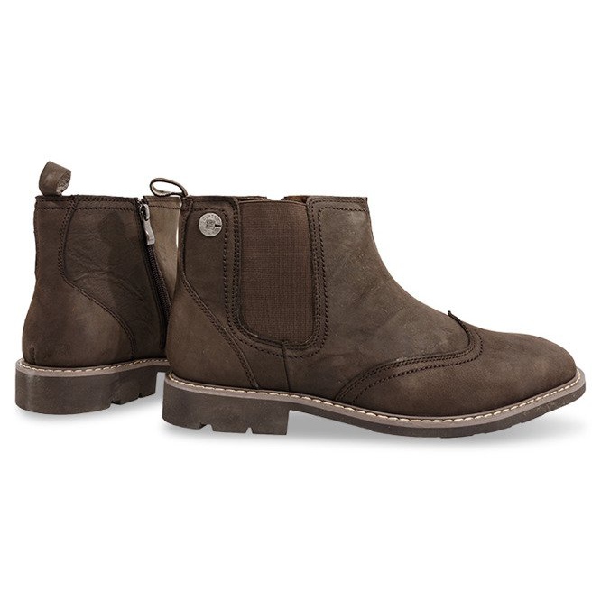 Botas altas quentes amarradas 4682 marrom 1