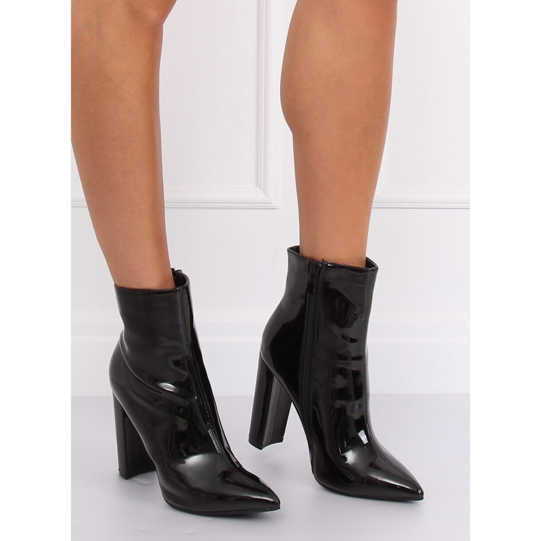 Botas de salto alto lacadas pretas NS065P pretas preto 1