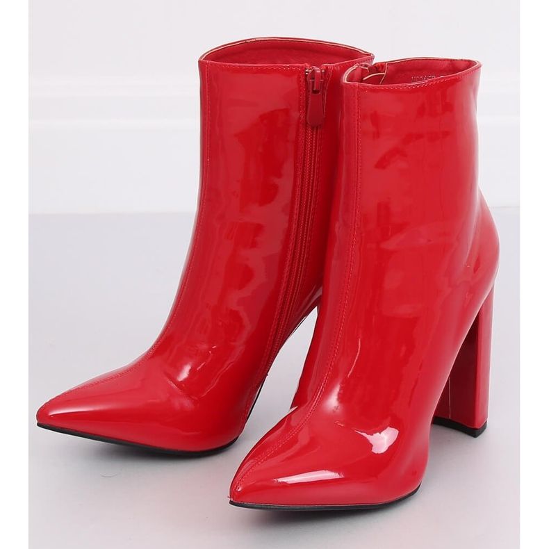 Botas de salto alto lacadas vermelhas NS065P Vermelho 2 Botas de salto alto lacadas vermelhas NS065P Vermelho 2
