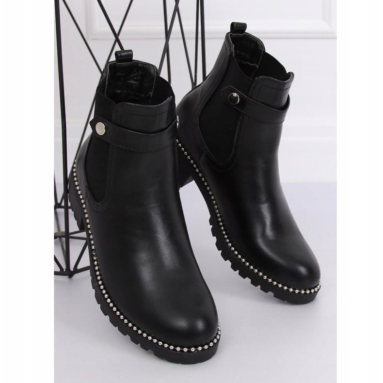 Botas pretas para mulheres Jodhpur botas NC886 pretas preto 1