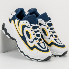 Kayla Calçados esportivos femininos branco azul 2