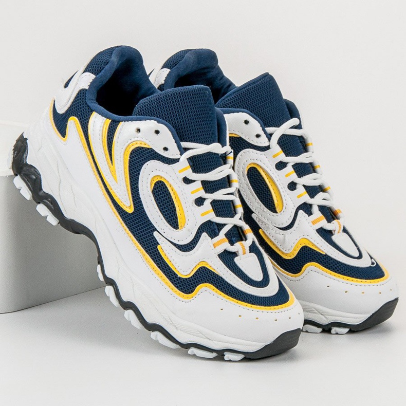 Kayla Calçados esportivos femininos branco azul 2