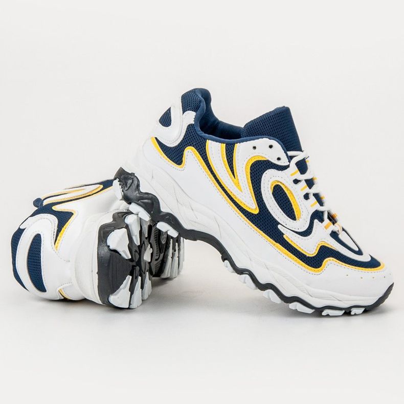 Kayla Calçados esportivos femininos branco azul 1