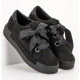 SHELOVET Sapatos com fita adesiva preto 1