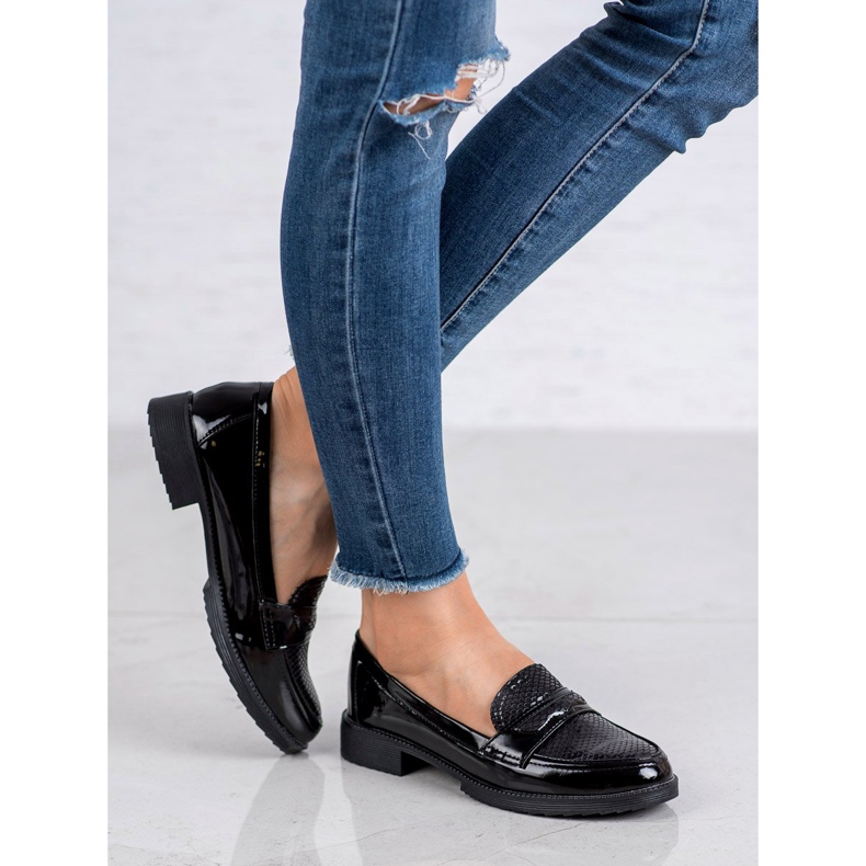 Bestelle Mocassins lacados preto 2
