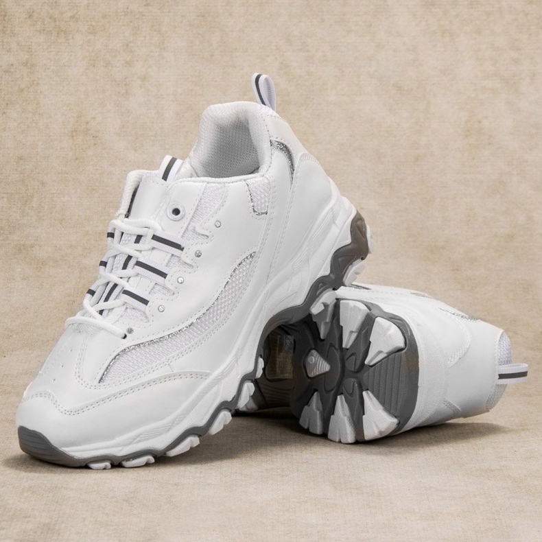 SHELOVET Calçados esportivos confortáveis branco 2