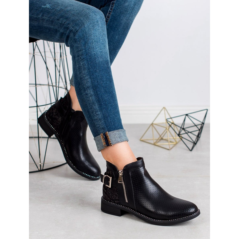 Bestelle Botas com estampa de cobra preta preto 1