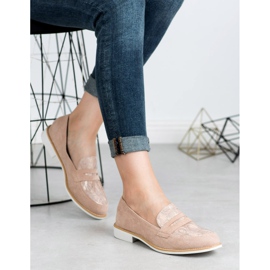 Bestelle Mocassins com estampa de cobra rosa 2