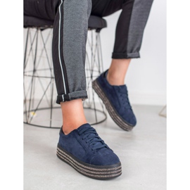 Bestelle Calçados esportivos de camurça azul marinho 1