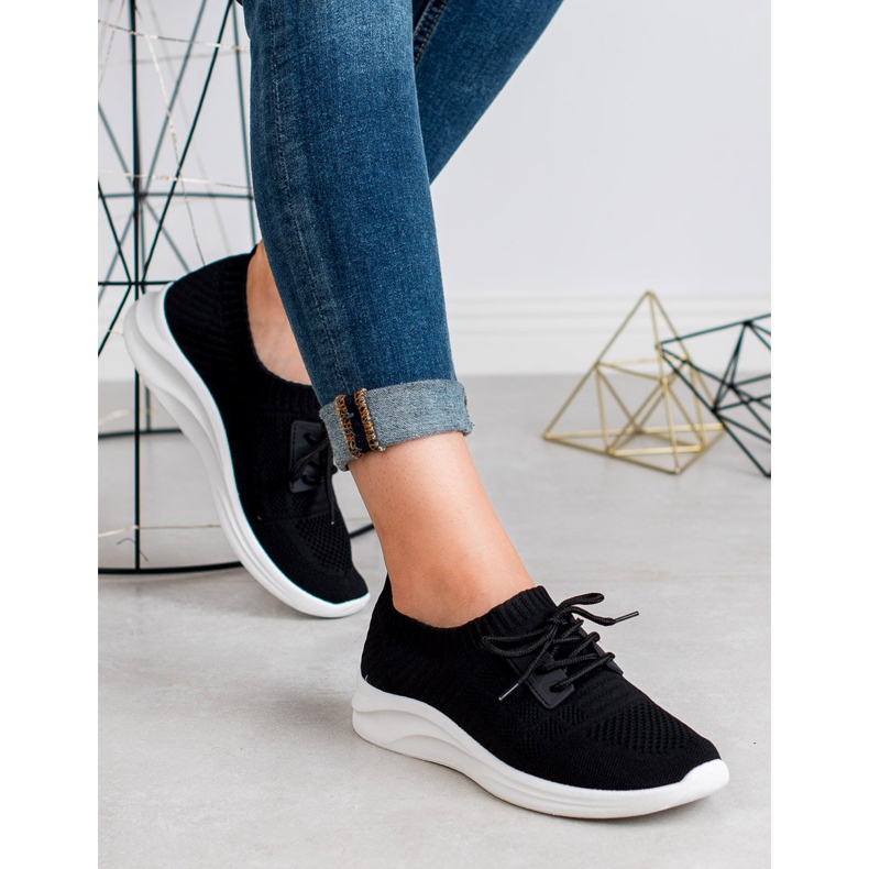 Ideal Shoes Calçado Têxtil Desportivo preto 1