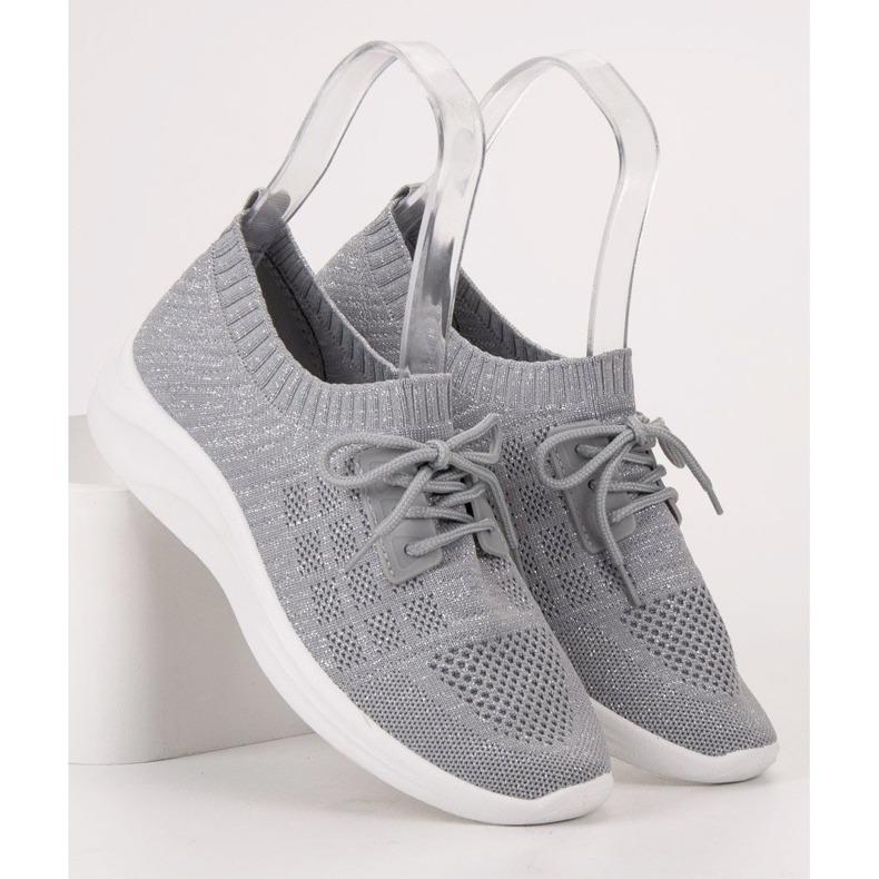 Ideal Shoes Calçado Têxtil Desportivo cinza 2