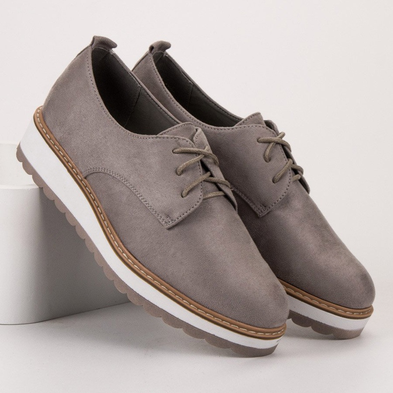 Marquiz Sapatos femininos cinza 1