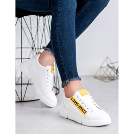 Jumex Calçados esportivos confortáveis branco 1