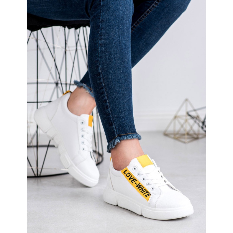 Jumex Calçados esportivos confortáveis branco 1