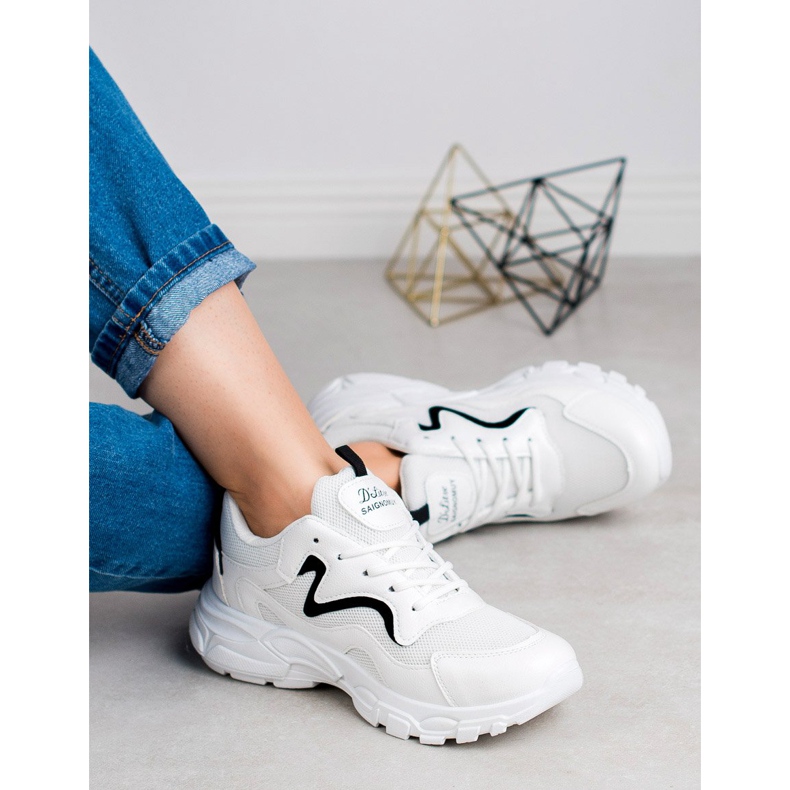 SHELOVET Calçados esportivos de amarrar branco 1