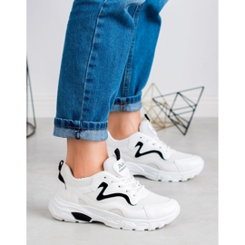 SHELOVET Calçados esportivos de amarrar branco 2