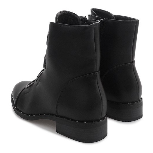 Botas quentes com borracha 6229-1 preta preto 1
