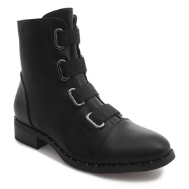 Botas quentes com borracha 6229-1 preta preto 2