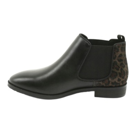 Caprice Botas de couro feminino 25327 preto 2