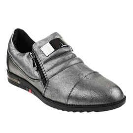 Sapatos cinza com zíper H034 1
