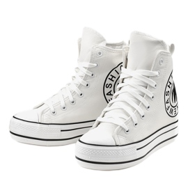 Tênis de cunha branca W09 branco 2