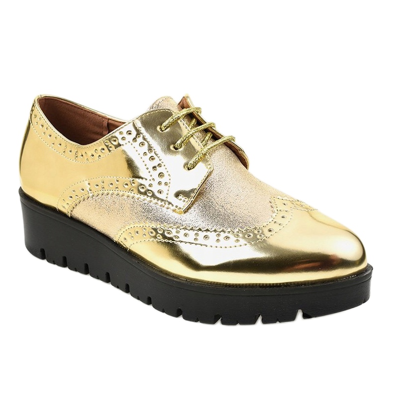 Sapatos com cordões Golden TL-60 dourado 1
